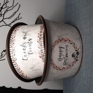 Bucket Halloween Party Candy Set Bin Basket Container Urban Farmhouse De…